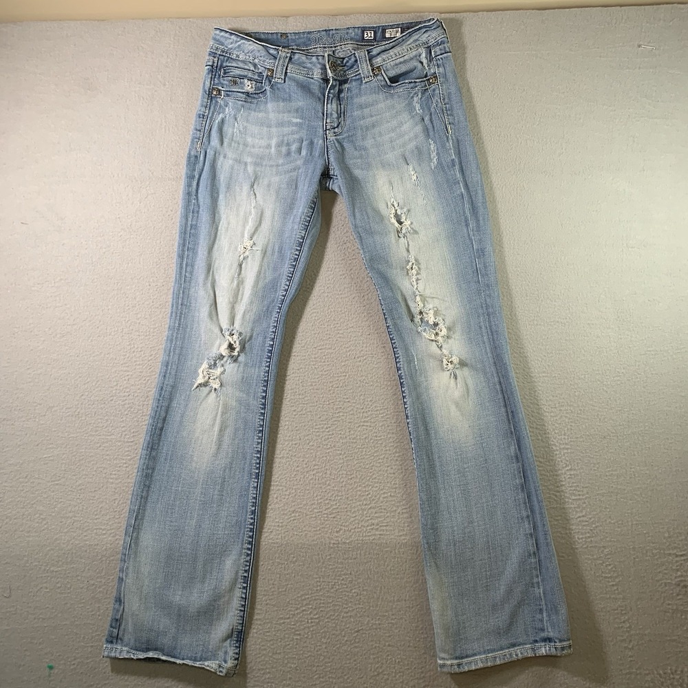 Miss Me Bootcut Jeans Women's 31 blue Denim Low Rise JP4369-2L